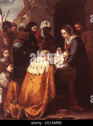 Bartolomé Esteban Murillo - Adorazione Magi 1655 Foto Stock