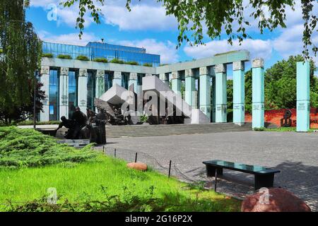 Polonia, Varsavia, Warsaw Uniring Monument, Masovia voivodato. Foto Stock