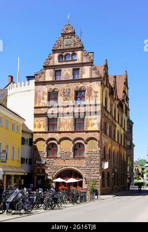 Hotel Graf Zeppelin a Konstanz, Baden-Württemberg. Lago di Costanza, Bodensee, Germania. Foto Stock