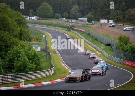 Nordschleife, Germania. 05 giugno 2021. 79 Huff Rob (gbr), Zengo Motorsport, Cupa Leon Competicion TCR, azione in occasione della gara tedesca FIA WTCR 2021, 1° round della Coppa del mondo di vetture Touring FIA 2021, sul Nurburgring Nordschleife, dal 3 al 6 giugno 2021 a Nurburg, Germania - Foto Alexandre Guillaumot / DPPI Credit: DPPI Media/Alamy Live News Foto Stock