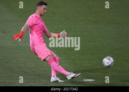 Bologna, 4 giugno 2021. Jiri Pavlenka della Repubblica Ceca durante la partita di calcio internazionale allo Stadio Dall'Ara, Bologna. L'immagine di credito dovrebbe essere: Jonathan Moscop / Sportimage Foto Stock