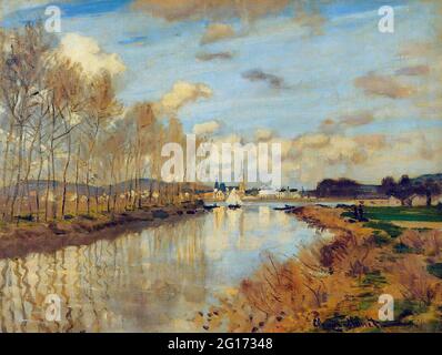 Claude Monet - Argenteuil visto piccolo braccio Senna 1 1872 Foto Stock