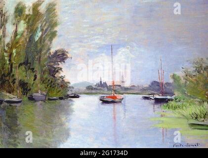 Claude Monet - Argenteuil visto piccolo braccio Senna 1872 Foto Stock