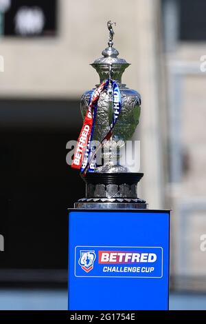 Leigh, Regno Unito. 05 giugno 2021. La Betfred Challenge Cup a Leigh, Regno Unito, il 6/5/2021. (Foto di Mark Cosgrove/News Images/Sipa USA) Credit: Sipa USA/Alamy Live News Foto Stock