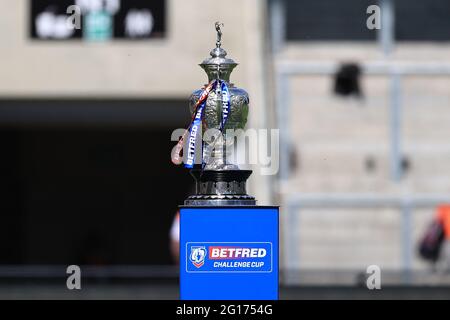 Leigh, Regno Unito. 05 giugno 2021. La Betfred Challenge Cup a Leigh, Regno Unito, il 6/5/2021. (Foto di Mark Cosgrove/News Images/Sipa USA) Credit: Sipa USA/Alamy Live News Foto Stock