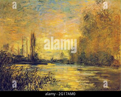 Claude Monet - piccolo braccio Senna Argenteuil 1 1876 Foto Stock