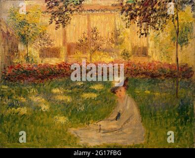 Claude Monet - Donna in un giardino Foto Stock