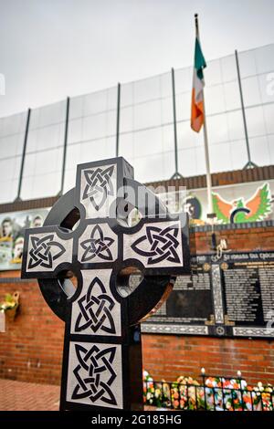 I martiri di Clonard memorial garden di Falls Road, Belfast, Irlanda del Nord, Regno Unito, 2018 Foto Stock