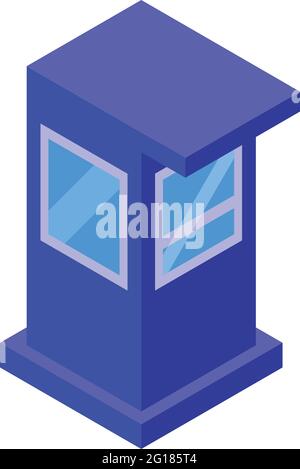 Icona del controllo del parcheggio a pagamento. Isometrica dell'icona vettoriale di parcheggio a pagamento per il web design isolato su sfondo bianco Illustrazione Vettoriale