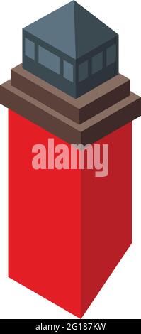 Icona Home Chimney. Isometrica di Home icona vettore camino per web design isolato su sfondo bianco Illustrazione Vettoriale