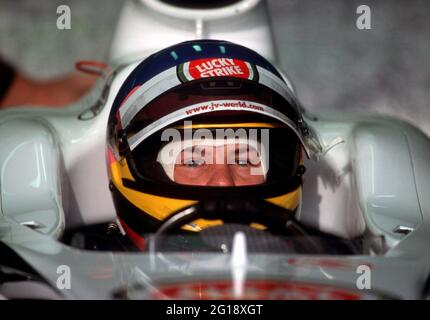 Circuito de Catalunya nei pressi di Montmelo Spagna 26.1.2002, Motorsport: Formula uno test invernale - Jacques VILLENEUVE, BAR Foto Stock