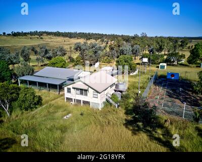 L'aereo abbandonato Riverleigh state School vicino a Mundubbera North Burnett Queensland Australia Foto Stock