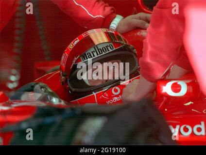 Circuito de Catalunya nei pressi di Montmelo Spagna 28.2.-2.3.2002, Motorsport: Test invernale Formula uno - Michael SCHUMACHER, Ferrari Foto Stock