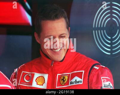 Circuito de Catalunya nei pressi di Montmelo Spagna 28.2.-2.3.2002, Motorsport: Test invernale Formula uno - Michael SCHUMACHER, Ferrari Foto Stock