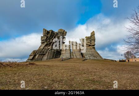 Una foto del Nono Memoriale del Forte, in Lituania. Foto Stock