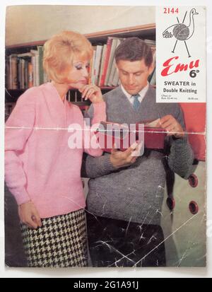 Brochure sui modelli di maglia vintage EMU Foto Stock