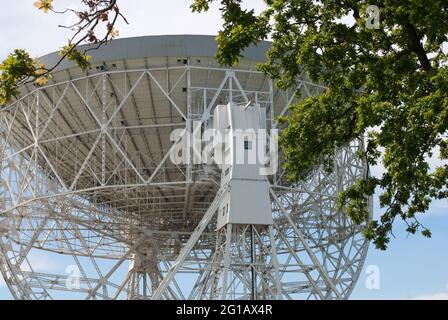 Jodrell Bank, Lovell radio telescope, Cheshire Foto Stock