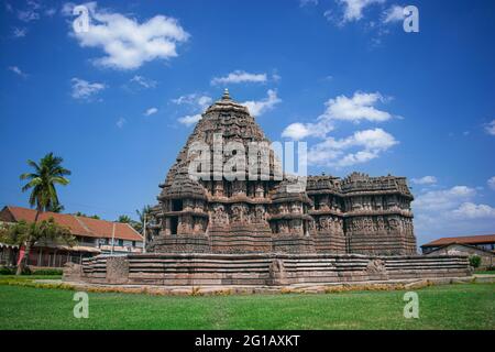 Vista dell'architettura tradizionale indiana Foto Stock