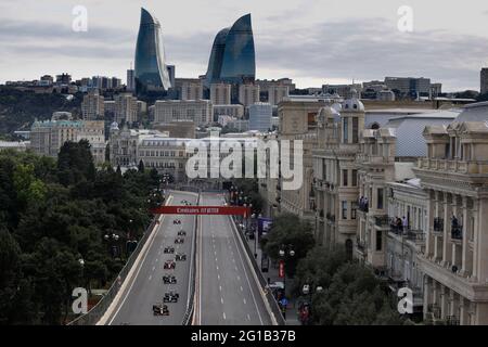 Baku, Azerbaigian. 6 Giugno 2021. Azione durante il Gran Premio di Azerbaigian di Formula 1 2021 dal 04 al 06 giugno 2021 sul circuito cittadino di Baku, a Baku, Azerbaigian - Foto DPPI Foto Stock