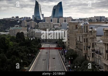 Baku, Azerbaigian. 6 Giugno 2021. Azione durante il Gran Premio di Azerbaigian di Formula 1 2021 dal 04 al 06 giugno 2021 sul circuito cittadino di Baku, a Baku, Azerbaigian - Foto DPPI Foto Stock