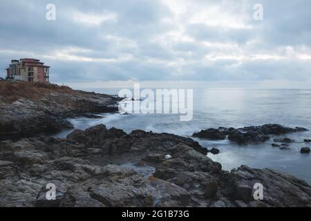 Frammento del Mar Nero città di Sozopol, Bulgaria. Foto Stock