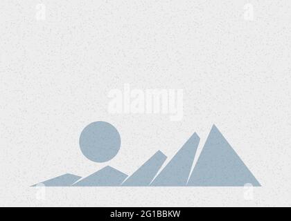 Illustrazione generativa di poster con silhouette delle Geometric Mountains Illustrazione Vettoriale