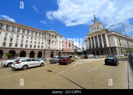 Edificio del municipio di Sofia, Bulgaria. Foto Stock