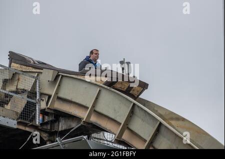 Chessington World of Adventure , evento speciale per i media per l'apertura del nuovo log flume "Tiger Falls" Foto Stock