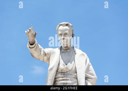 Statua di Jose Marti nel Central Park Havana, Cuba Foto Stock
