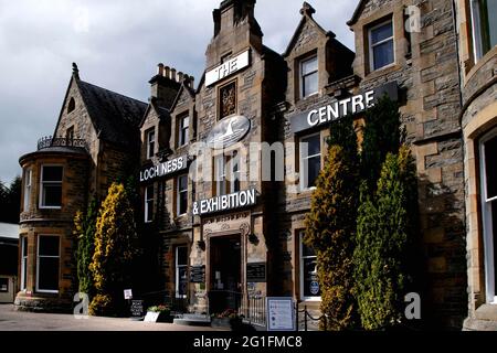 Loch Ness, Loch Ness Centre, Museo Nessie, Mostra, Drumnadrochit, Highlands, Highland, Scozia, Regno Unito Foto Stock