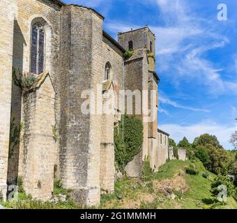 Francia, Gers, Montreal du Gers, etichettato Les Plus Beaux Villages de France (i più bei villaggi di Francia), Cattedrale di St Pierre Foto Stock