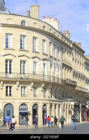 Francia, Gironda, Bordeaux, zona dichiarata Patrimonio Mondiale dall'UNESCO, Cours de l'Intendance a Rue Condillac Foto Stock