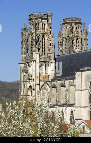 Francia, Meurthe e Mosella, Toul, cattedrale di St Etienne in stile gotico, costruita tra il 13 ° e 15 ° secolo Foto Stock