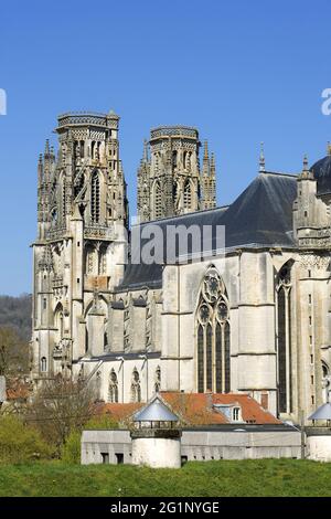 Francia, Meurthe e Mosella, Toul, cattedrale di St Etienne in stile gotico, costruita tra il 13 ° e 15 ° secolo Foto Stock