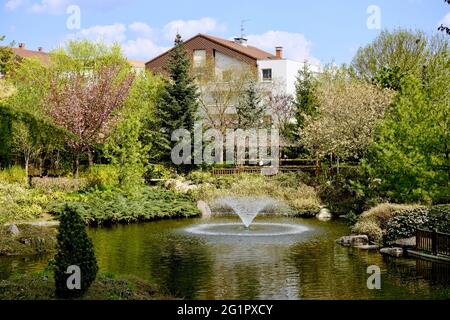 Francia, Cote d'Or, Digione, Parco di Suzon, il giardino giapponese Foto Stock