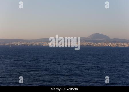 Approccio a Heraklion/Grecia - a bordo di TUI Crociere Mein Schiff Herz Foto Stock