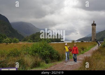 Recking a Glenfinnan Monument area, Lochaber, Highland, Scozia Foto Stock