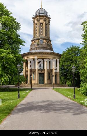 Saltaire United Reformed Church nello Yorkshire, Inghilterra. Foto Stock