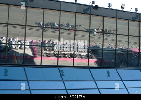 210530 - evento di trotting Elitloppet sul circuito di Solvalla a Stoccolma, Svezia. Foto di alta qualità Foto Stock