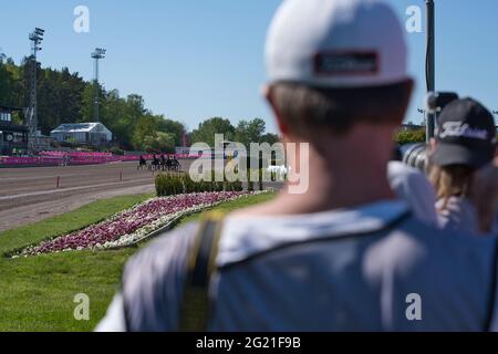 210530 - evento di trotting Elitloppet sul circuito di Solvalla a Stoccolma, Svezia. Foto di alta qualità Foto Stock