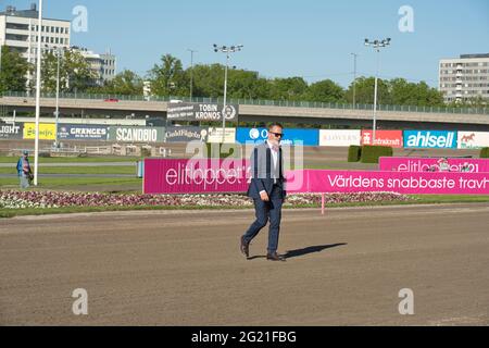 210530 - evento di trotting Elitloppet sul circuito di Solvalla a Stoccolma, Svezia. Foto di alta qualità Foto Stock