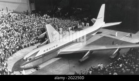 Trasporto / trasporto, aviazione, aeromobili commerciali, Boeing 707 "Dash 80", DIRITTI-AGGIUNTIVI-AUTORIZZAZIONE-INFORMAZIONI-NON-DISPONIBILE Foto Stock