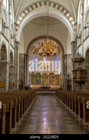 Ribe, Danimarca - 28 maggio 2021: Vista interna della cattedrale di Ribe Foto Stock