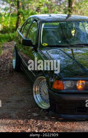 Ruote Giappone Racing su E36 Foto Stock