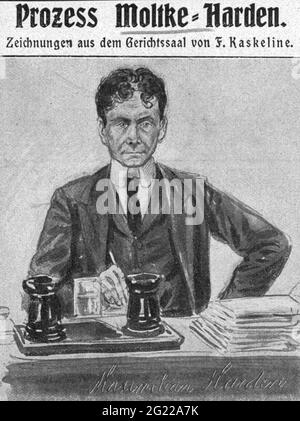 giustizia, cause, Moltke contro Harden, imputato Maximilian Harden, DIRITTI-AGGIUNTIVI-AUTORIZZAZIONE-INFO-NON-DISPONIBILE Foto Stock