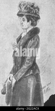 giustizia, cause, Moltke contro Harden, Witness Lili von Elbe, ADDITIONAL-RIGHTS-CLEARANCE-INFO-NOT-AVAILABLE Foto Stock