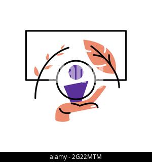 Account. Icona vettoriale in grassetto Illustrazione Vettoriale