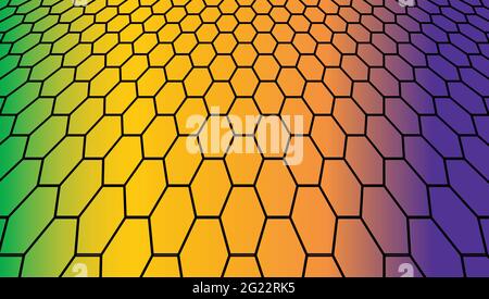 Sfondo astratto di ricci colorati Illustrazione Vettoriale