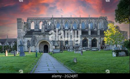 Malmesbury Abbey nel Wiltshire Foto Stock