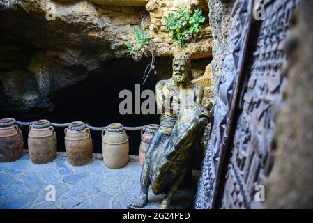 Grotte di Ercole posizione nel nord del Marocco, Africa. Foto Stock